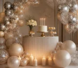 Decorazioni con palloncini per compleanni moderni ed eleganti